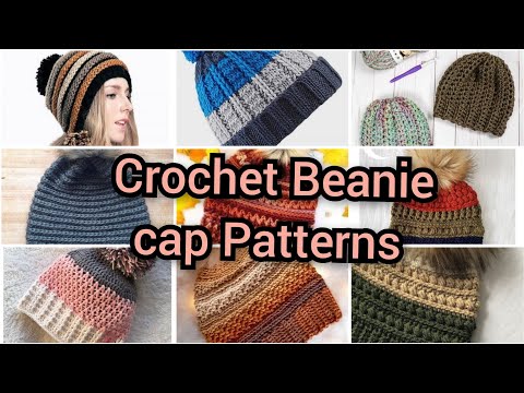 Latest Crochet Beanie Cap Hat Design Patterns #crochet #crochetdiy #crochetaddict