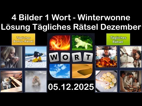 4 Bilder 1 Wort - Winterwonne - 05.12.2025 - Lösung Tägliches Rätsel - Dezember 2025 #4Bilder1Wort