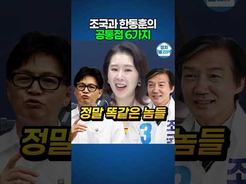 조국과 한동훈의 공통점 6가지