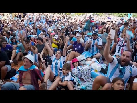 Argentine fans watch World Cup match against Australia in Buenos Aires