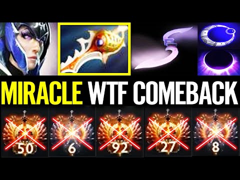 MIRACLE RAPIER WTF COMEBACK! Luna Ultra Kill Destroyed All Immortal Rank 7.27 Dota 2 Pro Gameplay