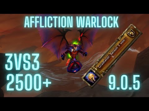 Affliction Warlock 2500+ Arena 3vs3 - Shadowlands PvP