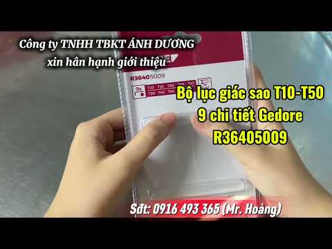 Bộ lục gi&aacute;c 9 chi tiết T10-T50 Gedore code R36405009