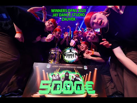 WINNERS DFNS 2023 / TOP 4 / Jay Dance Studio Kranj / ZAUVEK /  1.place / 5000 Euros Check Award