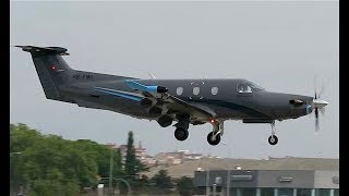 Dos Pilatus PC-12 en el Aeropuerto de Sabadell