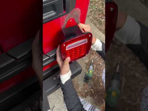 Upgrading Our #Jeep #Wrangler  TJ’s Tail Lights to #Quadratec LEDs! #shorts