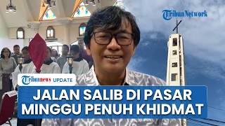 Suasana Khidmat Jalan Salib di Pasar Minggu, Umat Diajak Mengingat Kasih Yesus Kristus