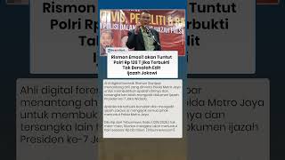Rismon Emosi akan Tuntut Polri Rp 126 Triliun jika Terbukti Tak Bersalah Edit Ijazah Jokowi
