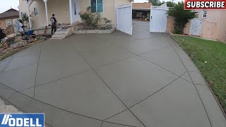 Pouring a Diamond Grid Driveway from Start to Finish!