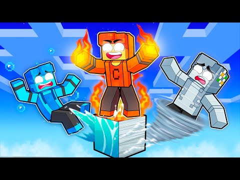 SOBREVIVENDO EM APENAS 1 BLOCO SENDO ELEMENTAL