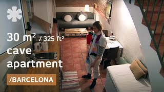 325-square-foot "cave" apartment with DIY & upcycled furniture