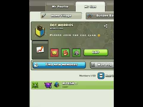 I make CLAN please join the clan for chatting in coc 😗
