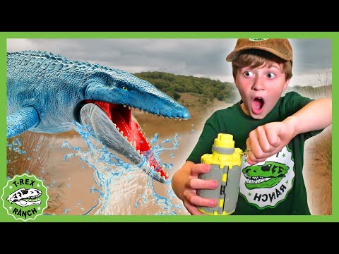 Secret Message in a Bottle & GIANT Aquatic DINOSAURS! | T-Rex Ranch Dinosaur Videos for Kids