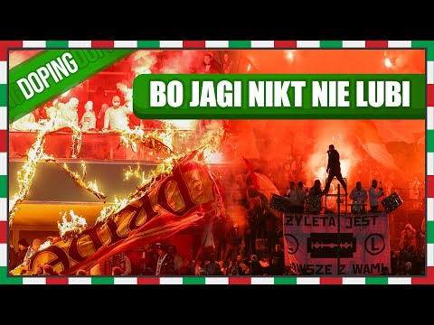 Legia - Jagiellonia na trybunach: Oprawa, race, flagi Jagi, doping!