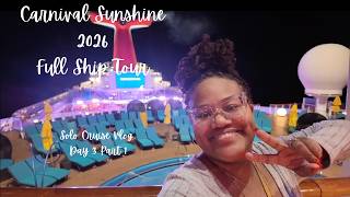Carnival Sunshine Solo Cruise Vlog | Day 3 Part 1 Full Ship Tour and Casino Wins | Kimberlie Nicole
