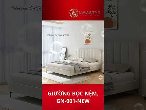 Giường ngủ gỗ hiện đại kiểu mới GN-001 kích thước rộng 80 cm đến 220 cm tùy chỉnh