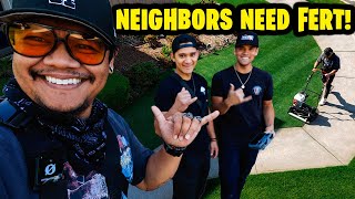 Making the rounds on our Neighbor Reno's! Prepping our lawn for something new! 😳
