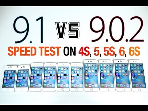 iOS 9.1 VS iOS 9.0.2 Speed Test on iPhone 6S, 6, 5S, 5 & 4S - Is iOS 9.1 Faster?
