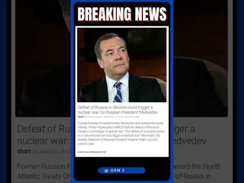 Dmitry Medvedev Warns of Potential Nuclear War Over Ukraine Crisis! | #shorts #news