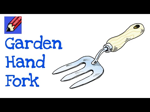 How to draw a garden hand fork real easy | Shoo Rayner