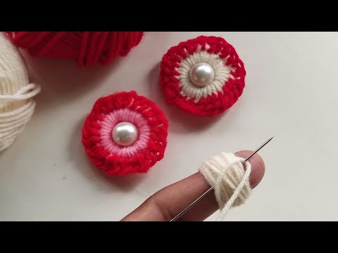 Amazing Woolen Flower Craft ideas with Finger | Easy Hand Embroidery Flower Tutorial | Sewing Hack