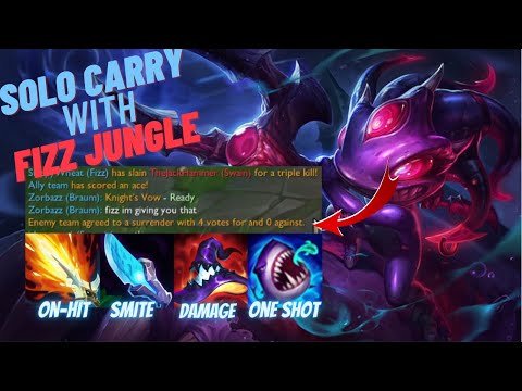 HOW TO SOLO CARRY WITH JUNGLE FIZZ - THE MOST ANNOYING CHAMP TO PLAY AGAINST League of Legends Guide