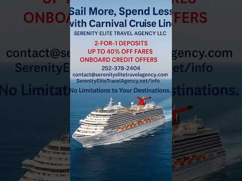 Thumbnail for Sail More, Spend Less with Carnival Cruise Line!At Serenity Elite Travel Agency LLC.
