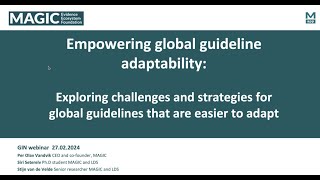 GIN Adaptation WG webinar: Empowering global guideline adaptability - 27th February 2024