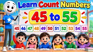 Learning number from 45 to 55 | English For Children - ABC Song @ABC-SKH #shorts .