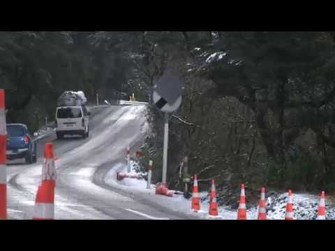 Antarctic blast brings snow and ice