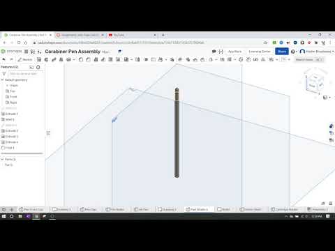 IED 2.2.6 - Top Down or Bottom Up - Carabiner Pen Assembly - Part 7 - Ink Pen Creation in OnShape