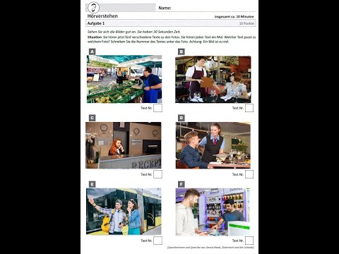 ÖSD A1 Modellsatz Nr. 13 - HÖREN (AUFGABE 1/2/3) !NEU!