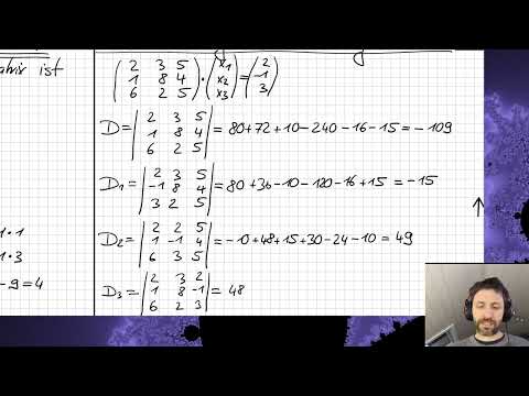 Matrizen - Teil 7.2 - Determinanten 3x3 und die Cramersche Regel