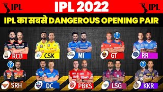 TATA IPL 2022 : All 10 Teams Confirm Openers Batsman List For IPL 2022 And Back-up Openers/ pinfact