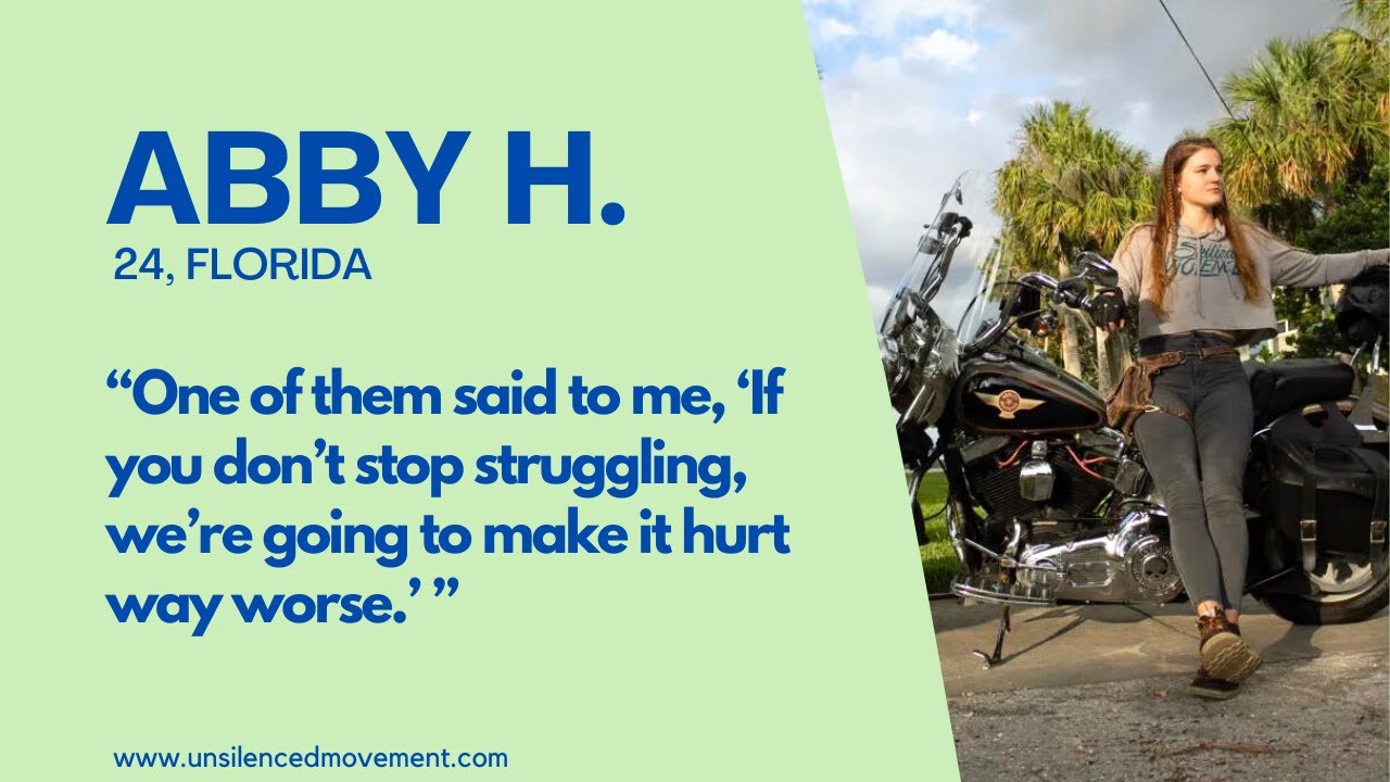 Abby, 24, courageously speaks out: "My mom pulled me off the table and said, 'This is barbaric.'"