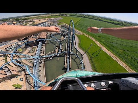 Abyssus – Front Row POV | Energylandia Double Launch Coaster