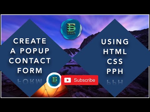 How to create a popup contact form using PHP, HTML, And CSS