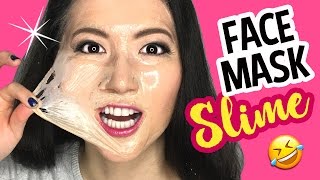 DIY Clear Jelly FACEMASK Slime WITHOUT GLUE!! Make Scented Soft Slime