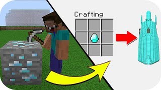 SOLO CON UN BLOQUE HICE ESTA CASA MINECRAFT TROLL