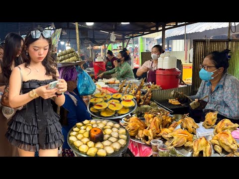 The BEST Famous Place! CAMBODIAN Street Food - Countryside Food Market Collection in Cambodia