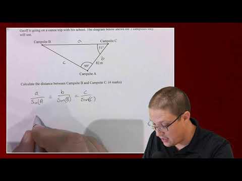Geo Trig 1 - Sine Law Sides - Grade 12 Essential Math