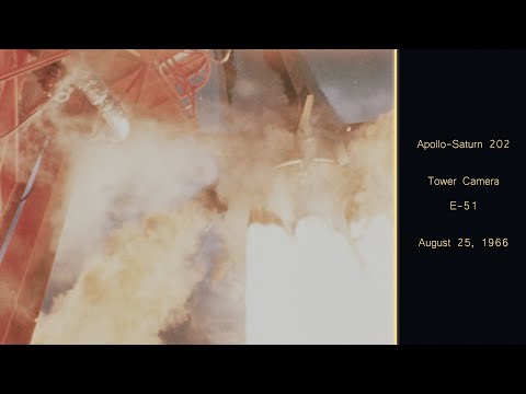 Apollo-Saturn 202 (AS-202) Launch: Tower Camera E-51