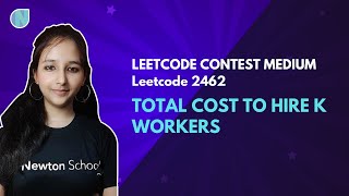 YouTube video 'Leetcode 2462 || Total Cost to Hire K Workers || Leetcode Contest Medium || Priority Queue || CPP'