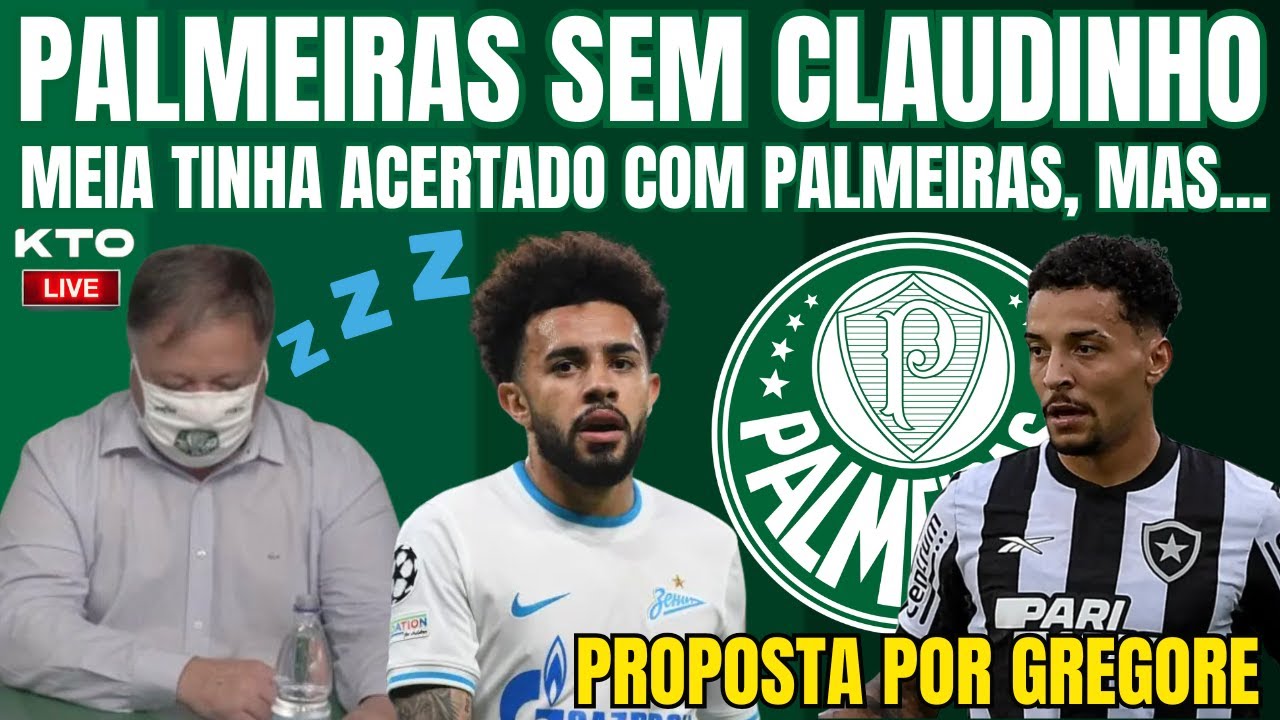 AO VIVO | PALMEIRAS FAZ PROPOSTA POR GREGORE DO BOTAFOGO | CHAPÉU POR CLAUDINHO | DIA DE CLÁSSICO!