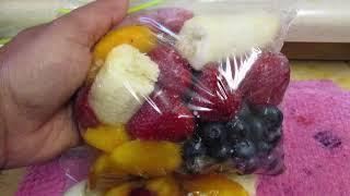 Freezing Fruit for Smoothies! Great Deals at the Farmer's Market!