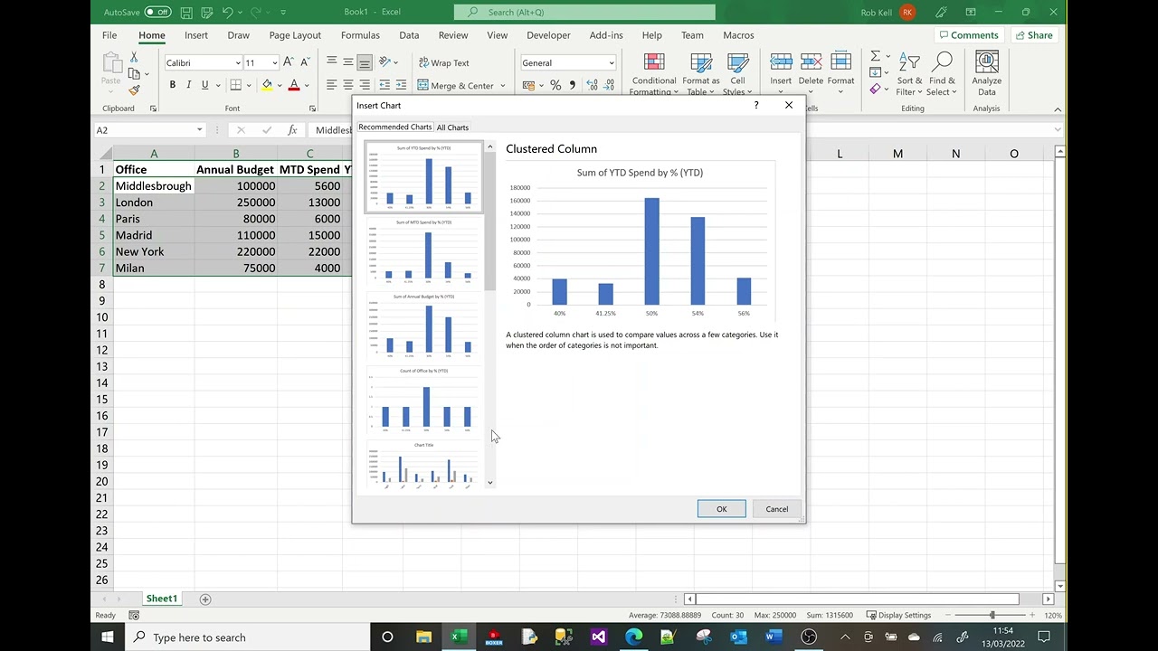 MS Excel tutorial on the Quick Analysis Tool