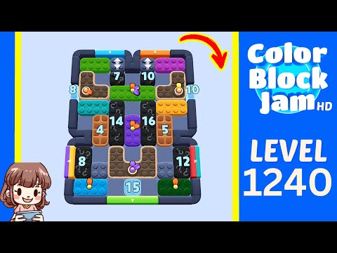 Color Block Jam Level 1240 Solution Walkthrough