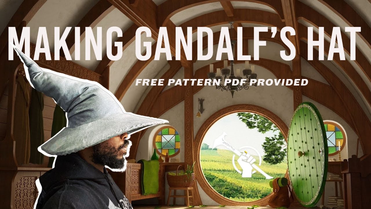Ebony Warrior Studios: Making Gandalf's Hat!- Free PDF Pattern Provided