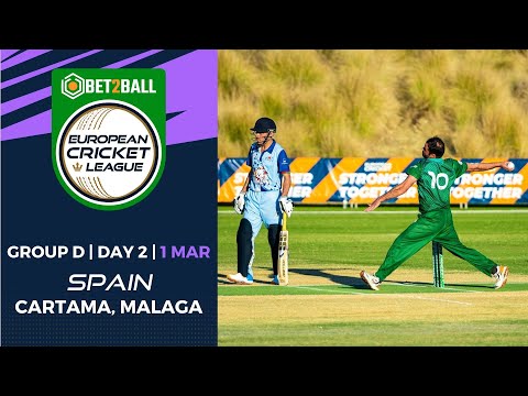 🔴 BET2BALL European Cricket League 2022 | Group D, Day 2 | Cartama Oval Spain | T10 Live Cricket