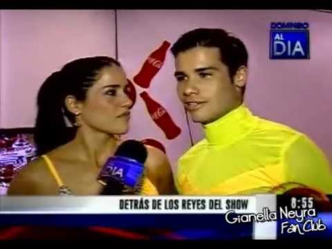 Gianella y Jesús Neyra en el backstage de El Gran Show